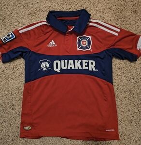 Adidas Kids Red and Blue Soccer Jersey